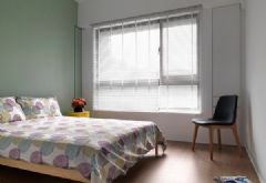 100平米混搭风格设计 简约灰色调住宅混搭卧室装修图片