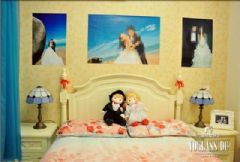 凤凰城里的时尚青年地中海卧室装修图片