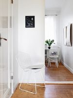 33平米清新单身公寓 给空间一点翠绿色现代过道装修图片