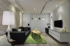 50平米北欧风两居室 自然清新的住宅欧式客厅装修图片