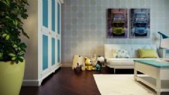 简洁的公寓布置 五彩色调增加梦幻元素简约客厅装修图片