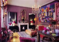 炫丽浪漫紫色调住宅 营造高贵奢华空间现代客厅装修图片