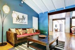 清爽舒适淡蓝色家居 自然随意美式风美式客厅装修图片
