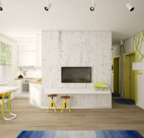 30平米超小户型空间设计 通透淡雅的家现代客厅装修图片