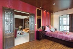 69平米中式禅风两室一厅中式卧室装修图片