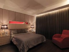 现代时尚生活空间 浪漫典雅咖啡色住宅现代卧室装修图片