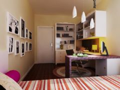 现代简约三居室设计 给自己一个创意空间现代简约卧室装修图片