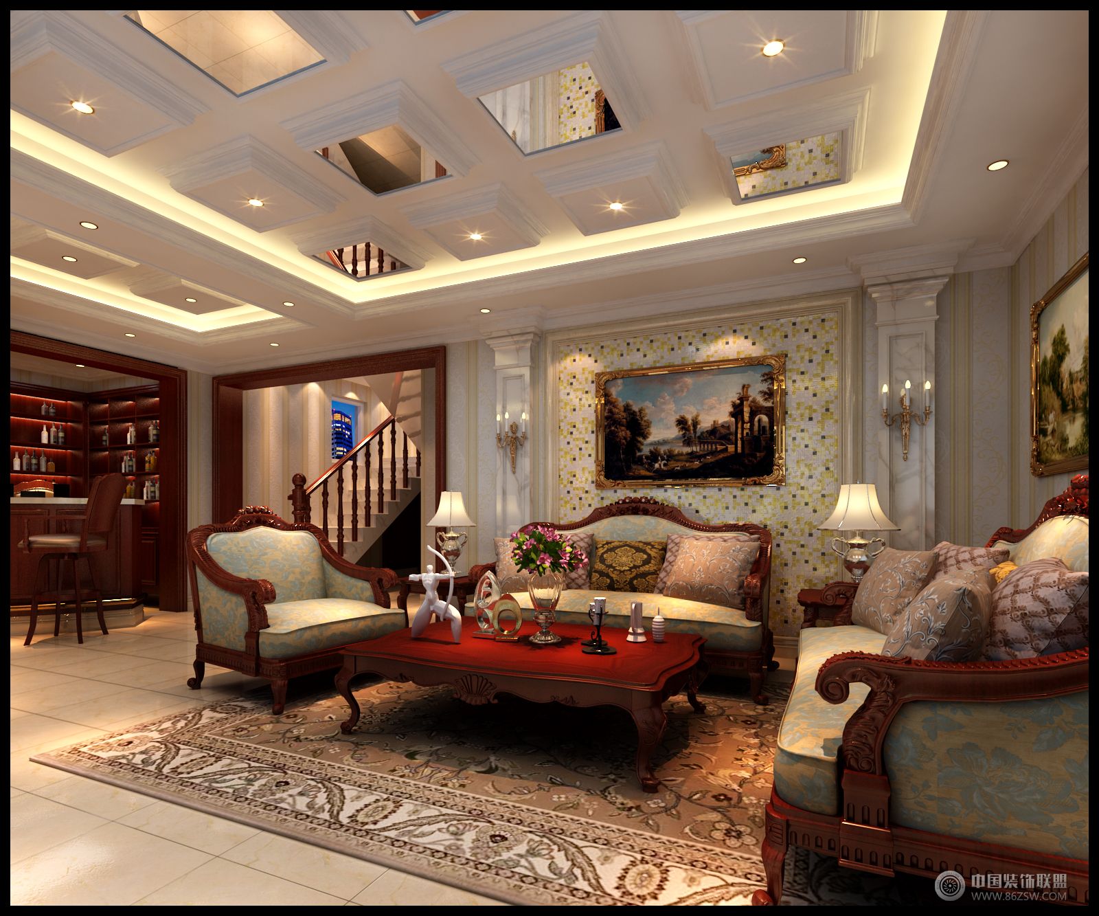 天津别墅设计案例-新古典风格-打造高品质家居生活