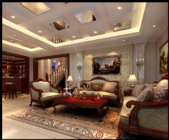 天津别墅设计案例-新古典风格-打造高品质家居生活古典客厅装修图片