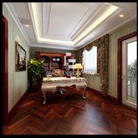 天津别墅设计案例-新古典风格-打造高品质家居生活古典书房装修图片