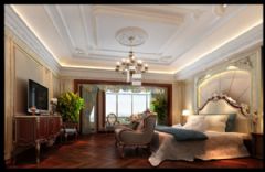 天津别墅设计案例-新古典风格-打造高品质家居生活古典卧室装修图片