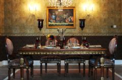 成都尚层装饰别墅装修及软装搭配的欧式风格欧式餐厅装修图片