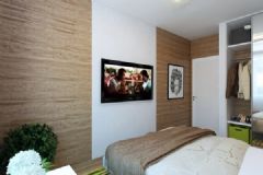 简约大方的住宅 营造春天般的活力清新现代卧室装修图片