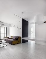 素朴空间简单美 50平米白色精品小公寓现代客厅装修图片