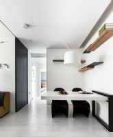 素朴空间简单美 50平米白色精品小公寓现代书房装修图片