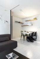 素朴空间简单美 50平米白色精品小公寓现代餐厅装修图片