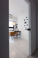 素朴空间简单美 50平米白色精品小公寓现代书房装修图片