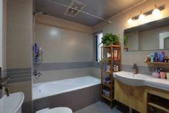 140平现代小资住宅 雅致素净的美式风现代卫生间装修图片