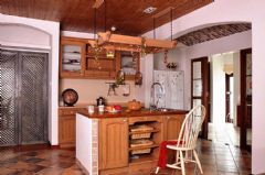 成都尚层装饰别墅装修东方普罗旺斯地中海风格地中海厨房装修图片