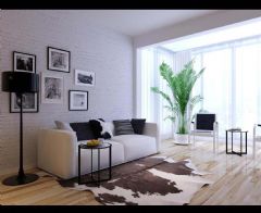 单身公寓现代客厅装修图片