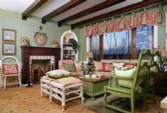 700平美式田园风格美式客厅装修图片
