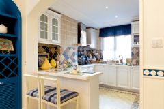 清新自然地中海风别墅 精美大气的设计地中海厨房装修图片