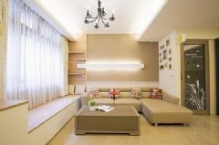 120平简约时尚公寓 自然舒适清新范儿简约客厅装修图片