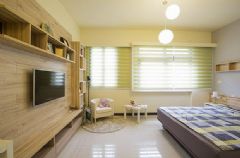 120平简约时尚公寓 自然舒适清新范儿简约卧室装修图片