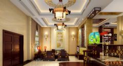 台州张先生别墅设计中式客厅装修图片