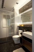 简欧风格样板房设计 明亮宽敞的住宅欧式卫生间装修图片