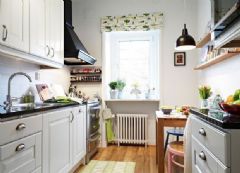 46平温馨单身公寓 随意舒适的森女之家现代厨房装修图片