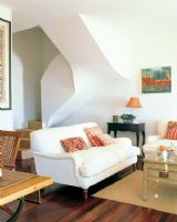 100平明亮舒适两居室 充分利用自然光现代客厅装修图片