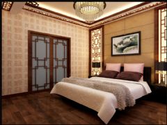 南国明珠中式卧室装修图片