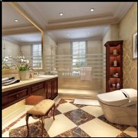 金地紫乐府别墅设计案例-新装饰主义风格中式卫生间装修图片