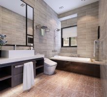 125平新中式精品公寓中式卫生间装修图片