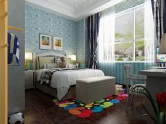 125平新中式精品公寓中式卧室装修图片