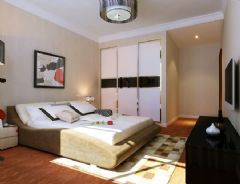 138平现代中式混搭公寓现代卧室装修图片