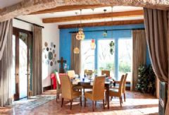 110平南美风情色彩斑斓家东南亚餐厅装修图片