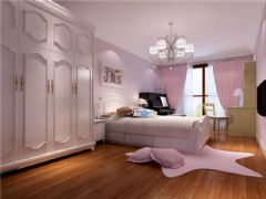 成都尚层装饰别墅装修美式风格案例效果图（六）美式卧室装修图片
