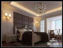 成都尚层装饰别墅装修欧美风格案例效果图（四）美式卧室装修图片