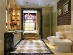 成都尚层装饰别墅装修欧美风格案例效果图（十）美式卫生间装修图片