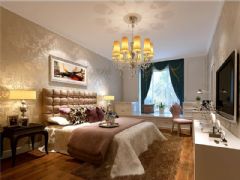 成都尚层装饰别墅装修欧美风格案例效果图（十五）美式卧室装修图片