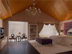 成都尚层装饰别墅装修欧美风格案例效果图（十六）欧式卧室装修图片