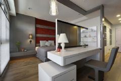 168平现代复式公寓现代卧室装修图片