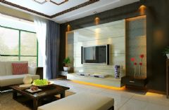 120平中式风情温馨公寓中式客厅装修图片