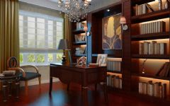 155平新中式温馨美宅中式书房装修图片