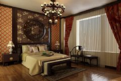 155平新中式温馨美宅中式卧室装修图片