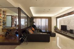 125平新中式素雅温馨禅风雅居中式客厅装修图片