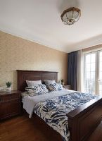 138平美式阳光美宅美式卧室装修图片