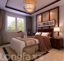 纯棉时代新中式中式卧室装修图片